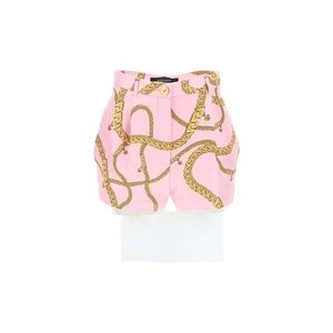 Versace Chain-print silk short